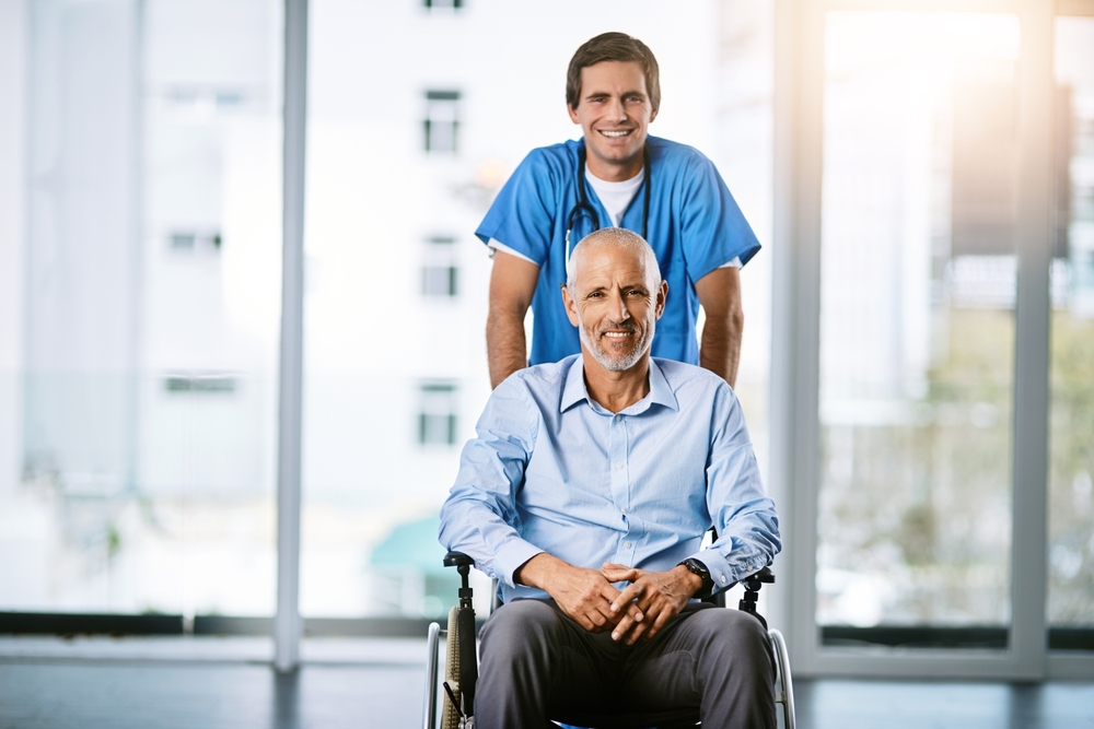 Man,,Wheelchair,And,Nurse,For,Healthcare,,Medical,And,Help,For Man Wheelchair And Nurse For Healthcare Medical And Help For