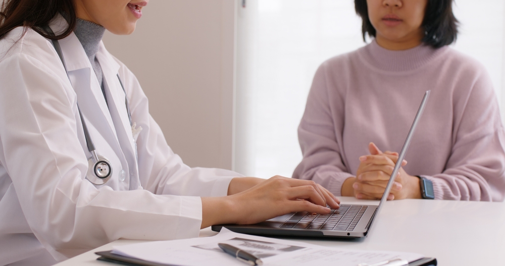 Adult Female Asia Illness People See Visit Gp At Clinic