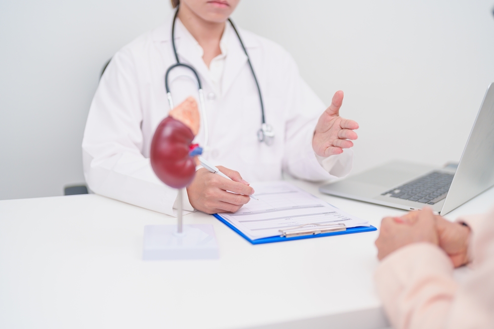 Elderly Patient Consultation With Doctor For Kidney Disease Urinary System