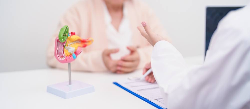 Elderly Patient Consultation With Doctor For Pancreas Gallbladder Bile Duct